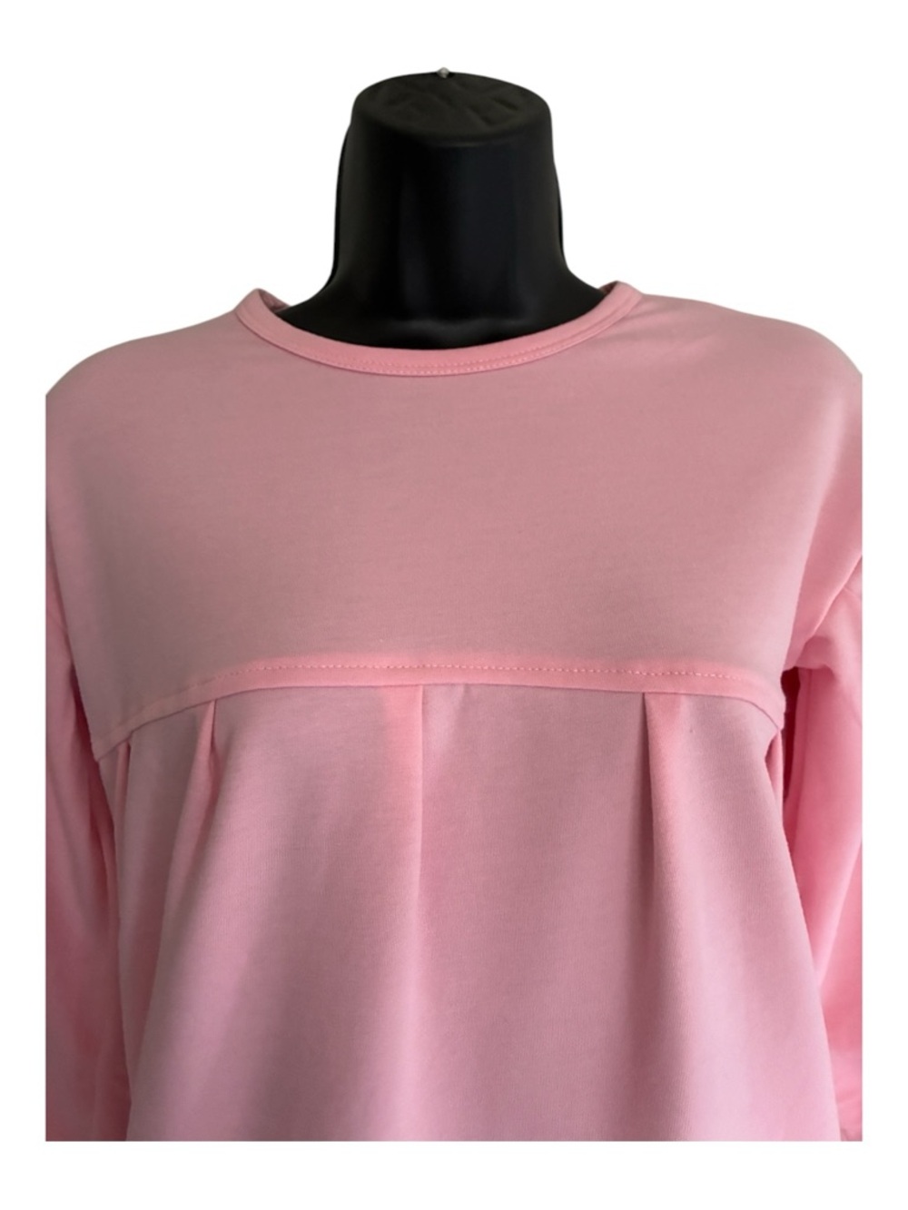 Baby Pink Coquette Balletcore Soft Girl Preppy Sweatshirt With Pockets Size S - Picture 3 of 8